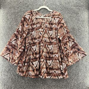 Cato Est 1946 womens plus 22/24w multicolor long sleeve blouse